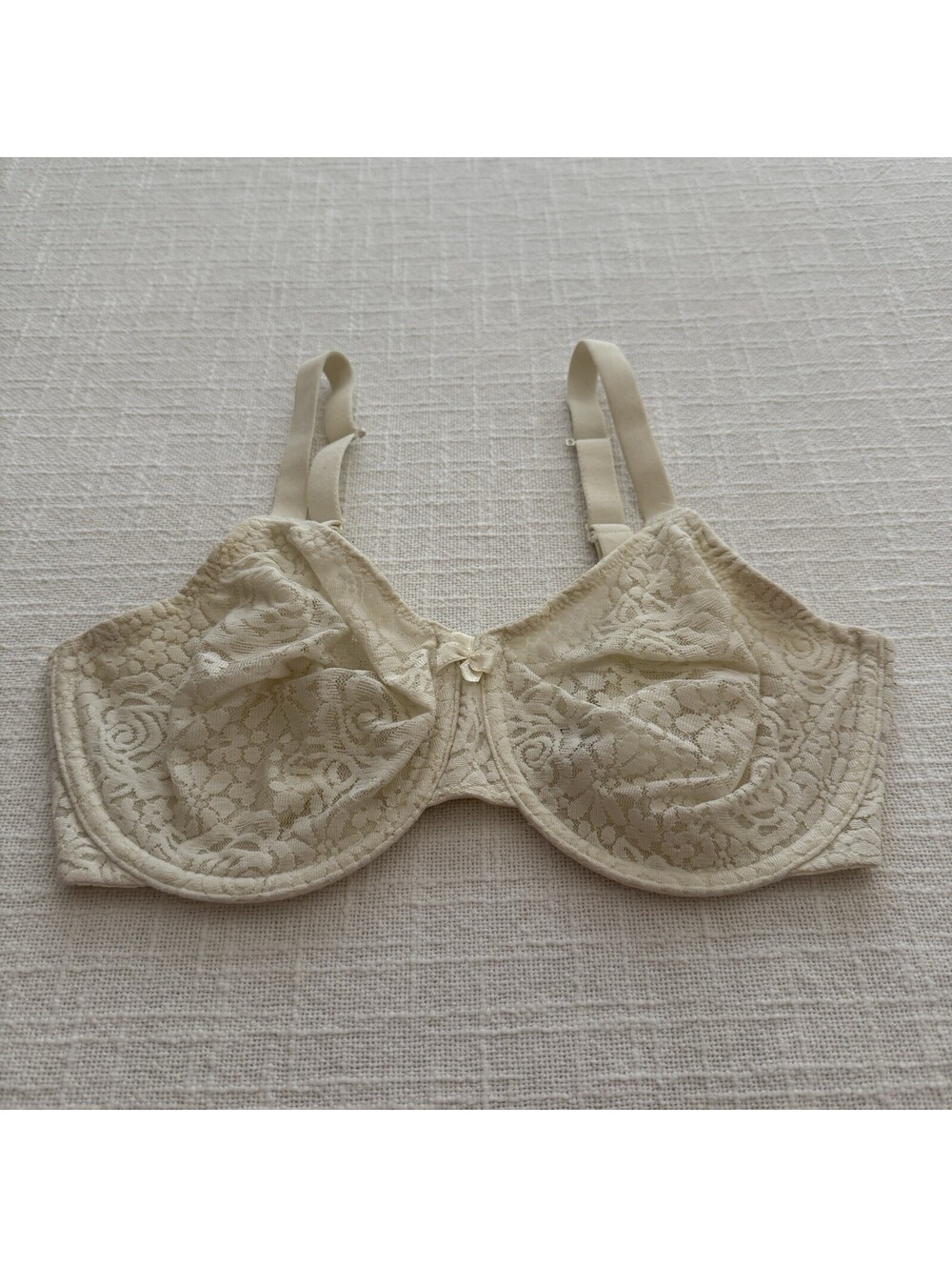 Wacoal Ivory Cream 32DDD Halo Lace Underwire Unlined Bra 851205